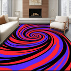 Vibrant Red Purple Swirl Rug