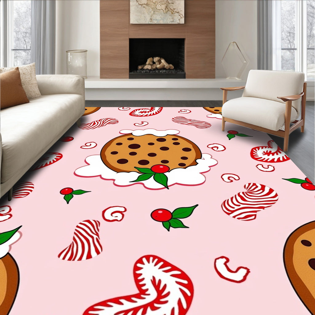 Sweet Cookie And Candy Cane Collage Rug
