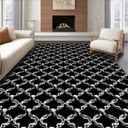 Monochromatic Quatrefoil Arch Lattice Rug