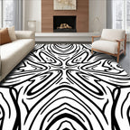 Monochromatic Abstract Organic Flow Rug