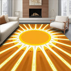 Golden Sunburst Ray Arrangement Rug