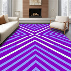 Bold Purple Chevron Stripe Rug