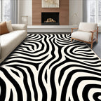 Bold Black and White Zebra Stripes Rug