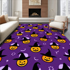Spooky Halloween Jack-o-lantern Witch Hat Rug
