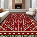 Crimson Botanical Medallion Rug