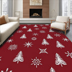 Winter Forest Snowflake Medley Rug