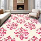 Hot Pink Flourish Laurel Cream Rug
