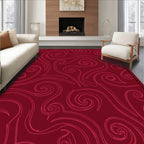 Crimson Swirl Vine Art Rug