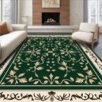Emerald Swirl Floral Medallion Rug