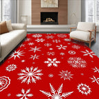 Winter White Snowflake Medley Rug