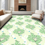 Leafy Green Abstract Garden Rug