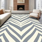 Soft Gray Wavy Chevron Rug