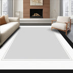 Neutral Textured Geometric Square Rug