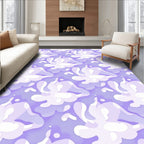 Soft Lavender Abstract Splash Rug