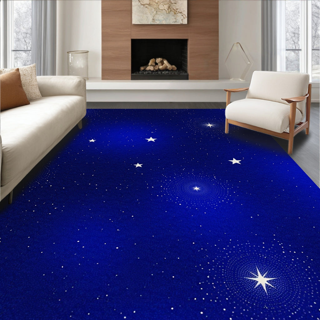 Night Sky Starburst Medallions Rug