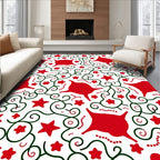 Whimsical Red Star Vine Whimsical Clusters Rug