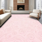 Pink Swirling Roseline Scroll Rug