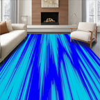 Bold Blue Turquoise Rhapsody Lines Rug