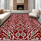 Crimson Holly Swirl Medallion Rug