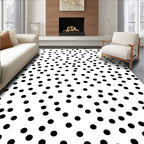 Modern Black Polka Dot Scatter Rug