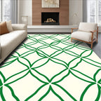 Emerald Lattice Geometric Repeat Rug