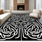 Black And White Celtic Knot Rug