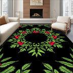 Vibrant Cherry Blossom Wreath Rug