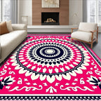 Vibrant Fuchsia Medallion Sunburst Rug