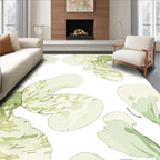 Soft Sage Floral Bloom Watercolor Rug