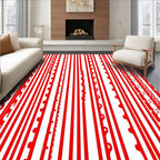 Crimson Vertical Border Medley Rug