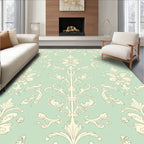 Pale Cream Vintage Floral Damask Rug