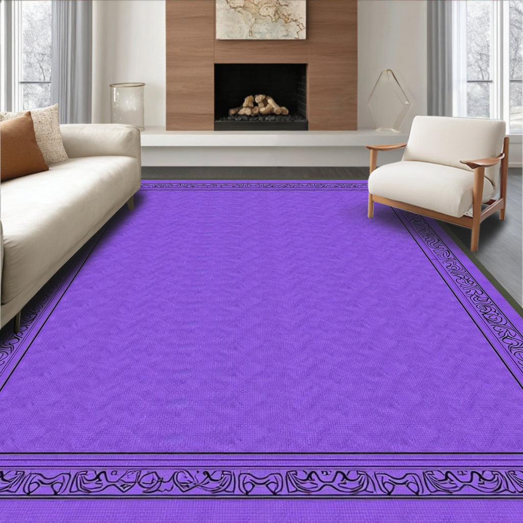 Amethyst Bordered Lattice Rug