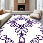Deep Purple Flourish Medallion Rug