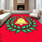 Red Yellow Bell Laurel Wreath Rug