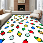 Festive Colorful Light Bulbs Collage Rug