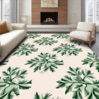 Emerald Green Fern Botanical Repeat Rug