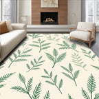 Green Fern Foliage All Over Print Rug