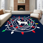 Whimsical Cat Caught In Lights Rug