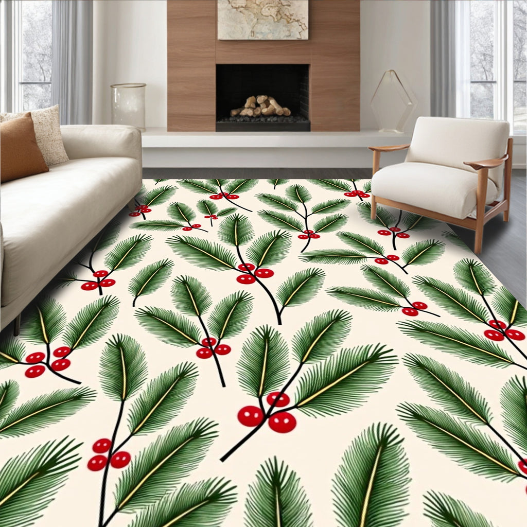 Foliage With Red Berries Rug
