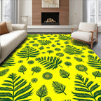 Green Leafy Palm Tropics Rug