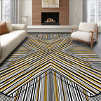 Geometric Sunburst Lines Rug