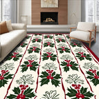 Vintage Holly Berry Garland Repeat Rug