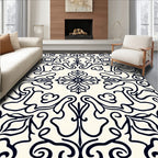 Navy Classic Floral Symmetry Rug