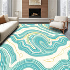 Aqua Yellow Swirl Agate Rug