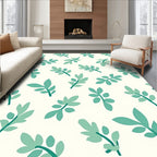 Teal Leafy Branch All Over Rug