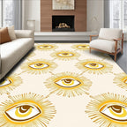 Golden Sunburst Eye Motif Rug