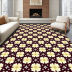 Golden Starburst Floral Medallion Rug