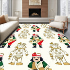 Whimsical Soldier Gold Outline Rug