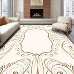 Brown Paisley Archway Scrollwork Aura Rug