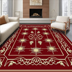 Crimson Radiant Starburst Medallion Rug